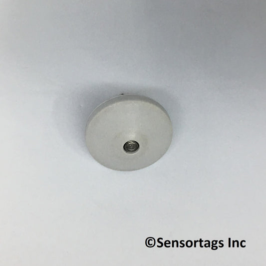 picture of a white security pin tag