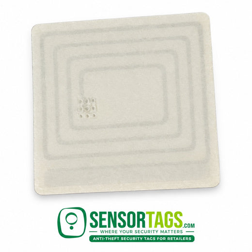 Checkpoint Disposable Paper Label Blank – paper RF label, close-up