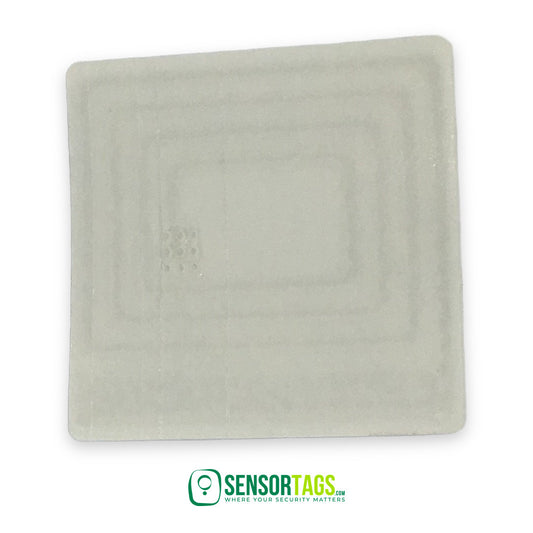 Checkpoint Disposable Paper Label Blank – paper RF label, close-up