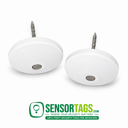 Security Tag Pins White