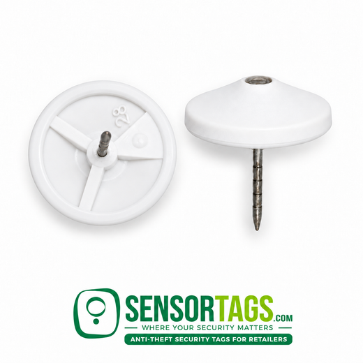 Security Tag Pins White