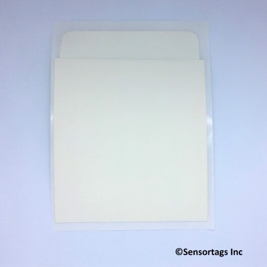 image of a self adhesive library pocket for library security