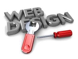 Web Design Logo with Wrench and Screwdriver